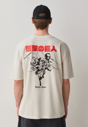 Next, REGULAR FIT - JAPANESE ANIME GRAPHIC T-SHIRT . - T-shirts print - ecru attack on titan