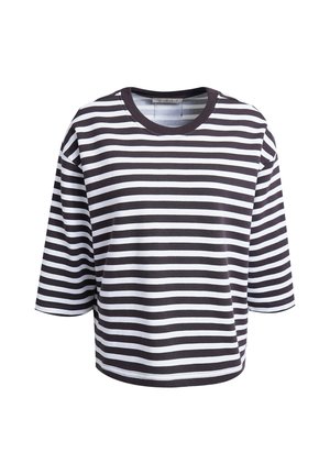 Smith&Soul, SMITH&SOUL GESTREIFTES SWEATSHIRT MIT 3/4-ÄRMELN - Sweatshirt - dark chocolat