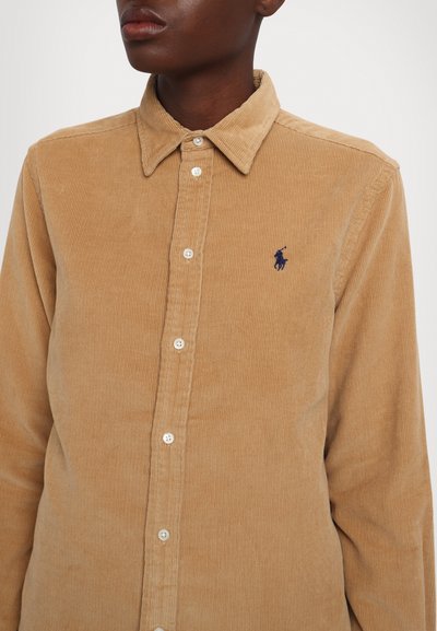 Polo Ralph Lauren LONG SLEEVE BUTTON FRONT SHIRT - Pogājama blūze - classic camel