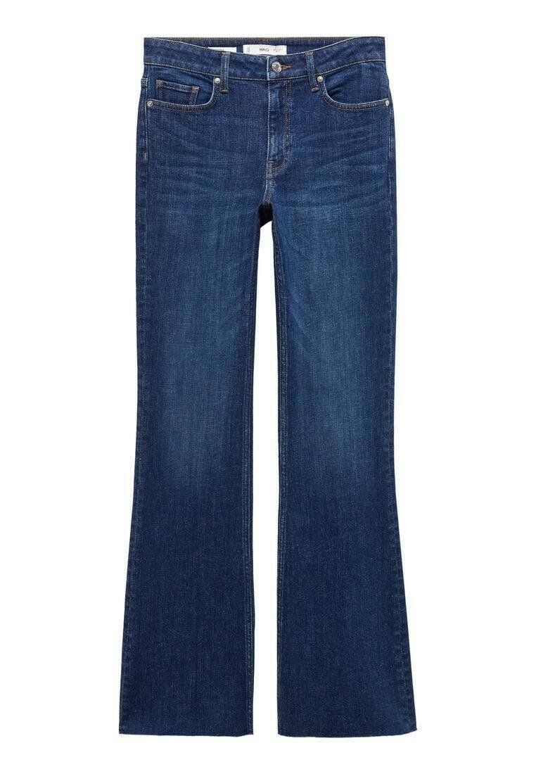 Mango Flared Jeans donkerblauw
