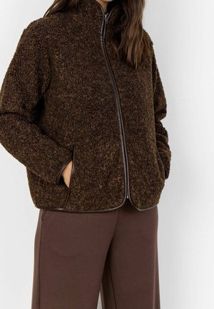 Giacca in pile - dark brown