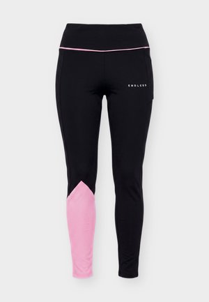 Endless, TIGHTS VANITY POCKET - Leggings - black/pink