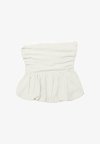BALLOON BUSTIER TOP - Débardeur - white
