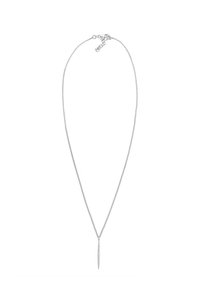 Sølv halskæde med en fin kæde og en slank, forlænget vedhæng. Kæden har en hummerlås og justerbar længde.