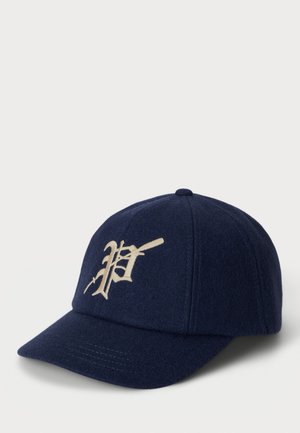 EMBROIDERED WOOL-BLEND CRICKET CAP - Lippalakki - rustic navy