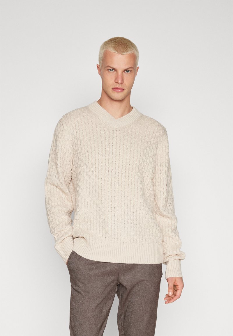 Jack & Jones JORCOSY CABLE VNECK - Jumper - moonbeam