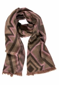Écharpe En Laine Vierge 160x30 Cm Bicolore Brun Foncé/marron Doux - Fabriquée En Italie - Neuf Avec étiquettes