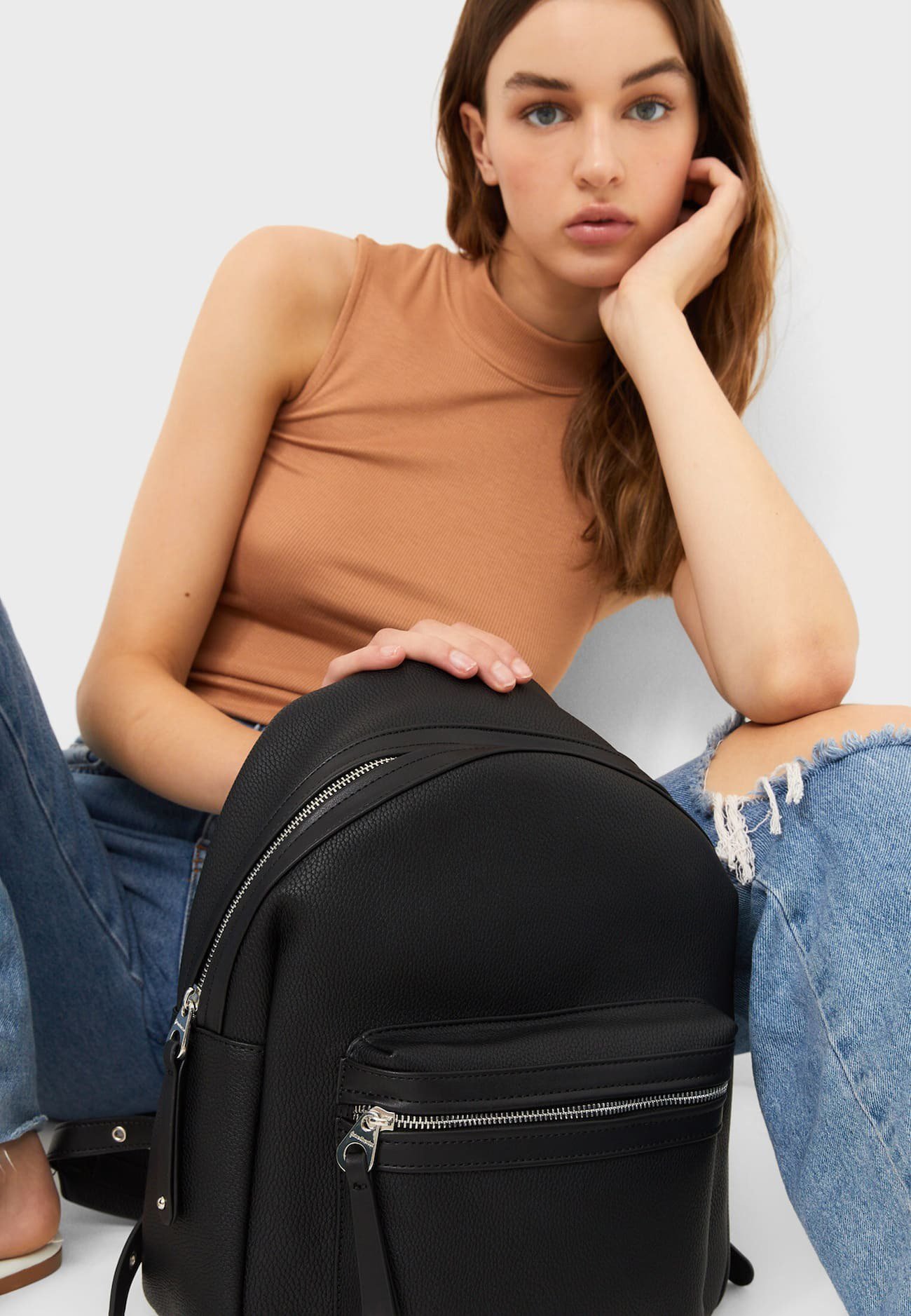 Stradivarius MIT REISSVERSCHLUSS - Zaino - black/nero - Zalando.it