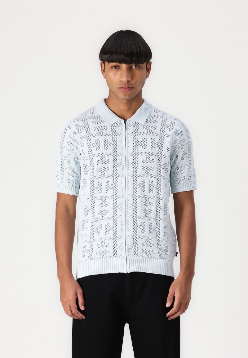 HUF - MONOGRAM ZIP UNISEX - Kardiganas - sky, Padidinti