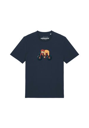 watapparel SLOTH UNISEX - T-shirt imprimé - french navy