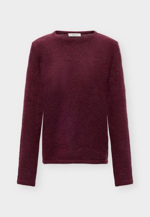 Selected, SLWLULU NEW LS KNIT O-NECK NOOS - Džemper - tawny port