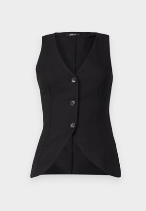 Gina Tricot, TAILORED V NECK VEST - Vesta - black