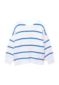 STRIPED TEXTURED - Pulover - white