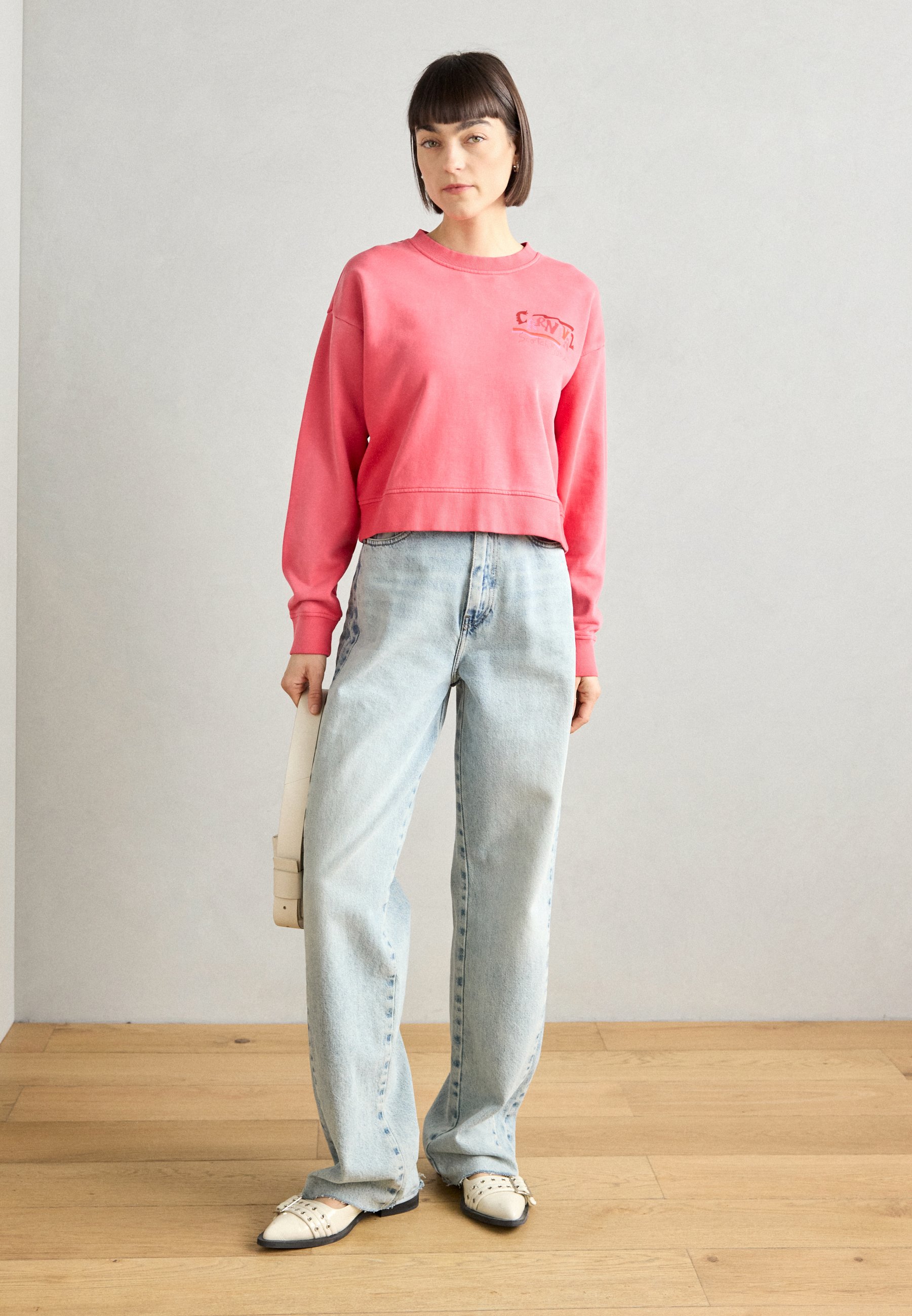 売れ筋商品|||スコッチアンドソーダ パーカー・スウェットシャツ レディース アウター FRONT BACK ARTWORK SPRAYED LOOSE FIT - Sweatshirt - electric pink Scotch & Soda FRONT BACK ARTWORK SPRAYED LOOSE FIT