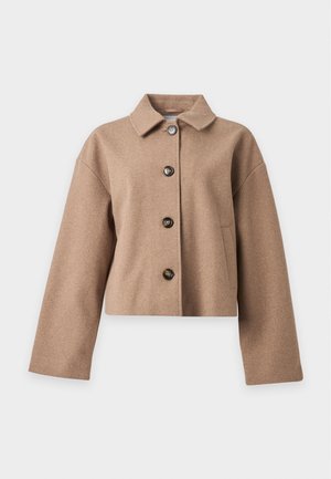Pieces, PCAYA SHORT COAT NOOS BC - Veste légère - greige melange