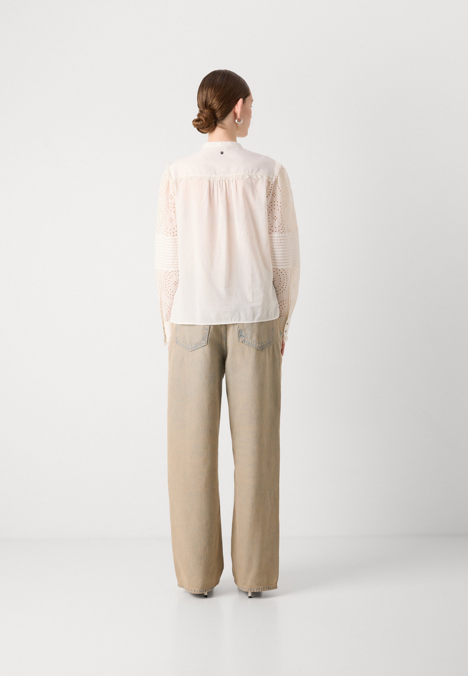 売れ筋商品|||ボス シャツ レディース トップス BEBRODY - Button-down blouse - open white BOSS BEBRODY - Button-down blouse - open white/white - Zalando