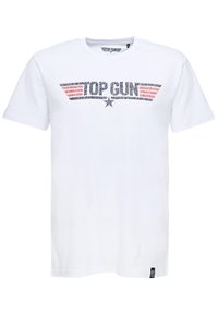 Re:Covered TOPGUN LOGO CORE - Triko s potiskem - white