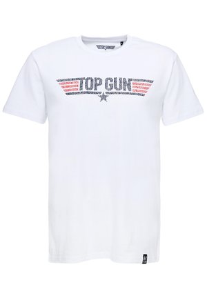 TOPGUN LOGO CORE - T-shirt med print - white