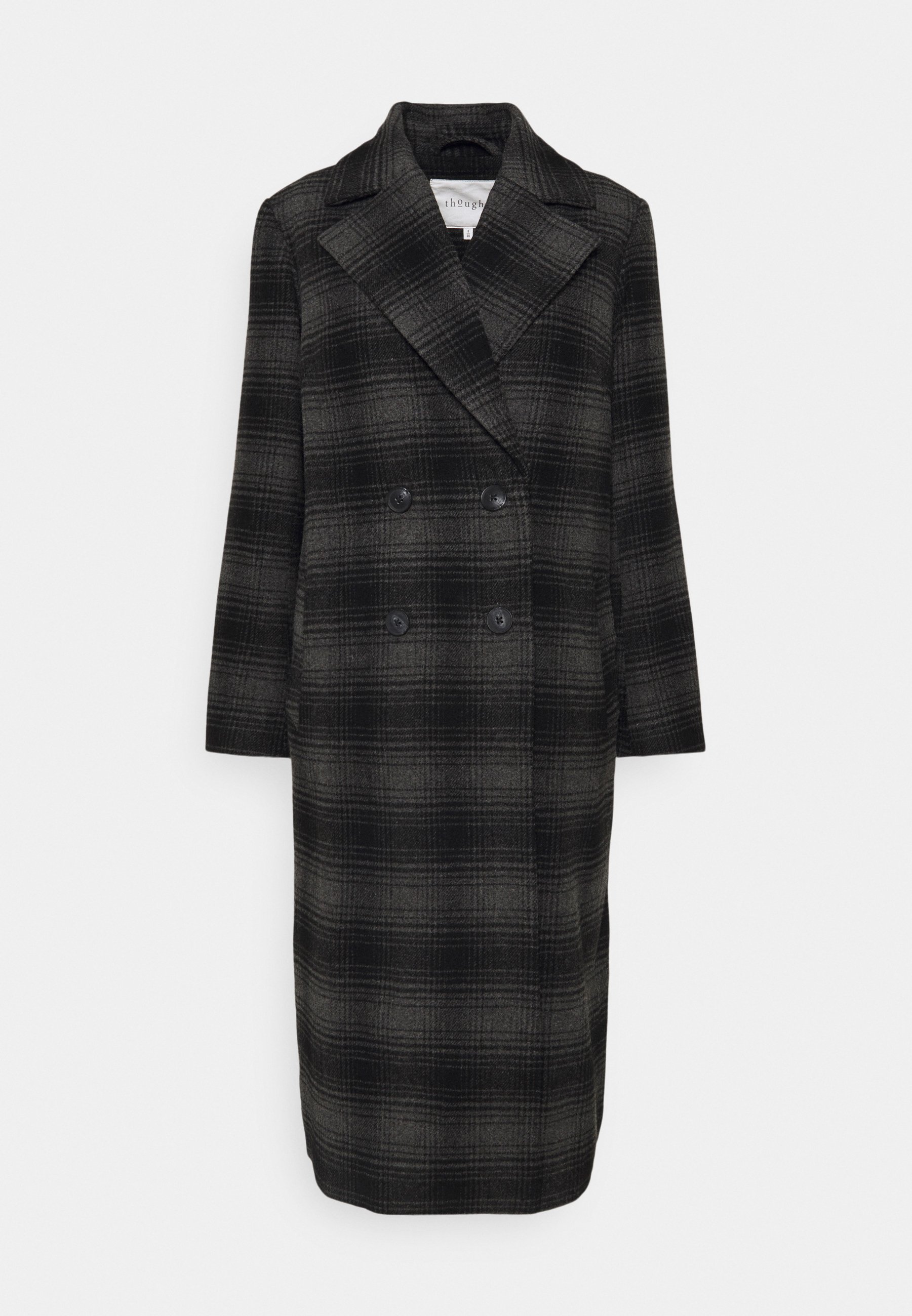 monochrome check coat
