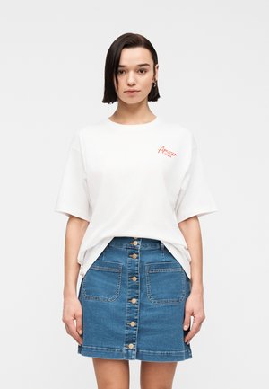 JXVALENTINE LOOSE TEE - Μπλουζάκι με στάμπα - bright white