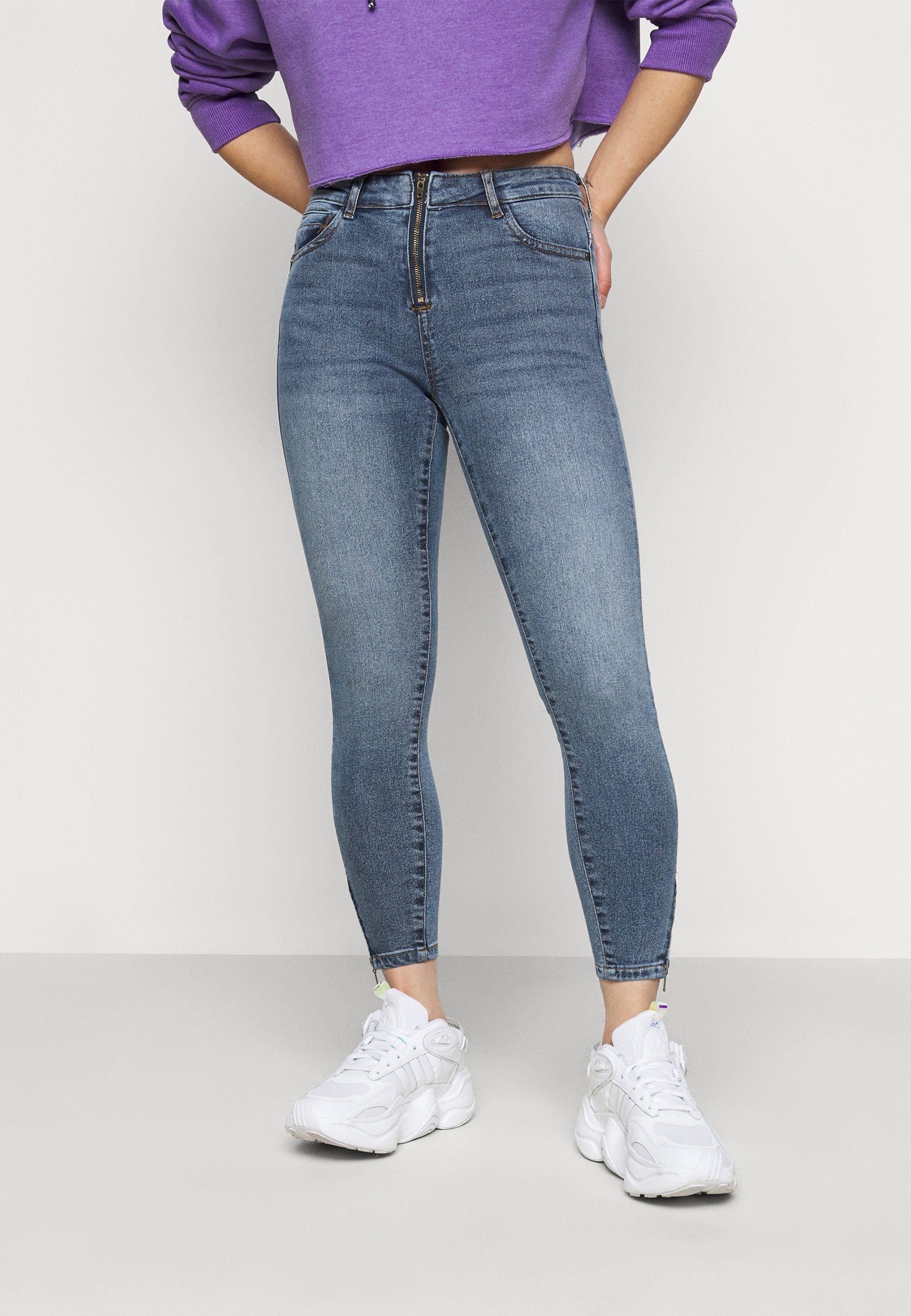 Noisy May Petite Jeans Skinny Fit - medium blue denim/blue denim - Zalando .ie