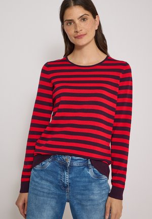 Cecil, PULLOVER MIT RUNDHALS UND STREIFEN - Pullover - eggplant red