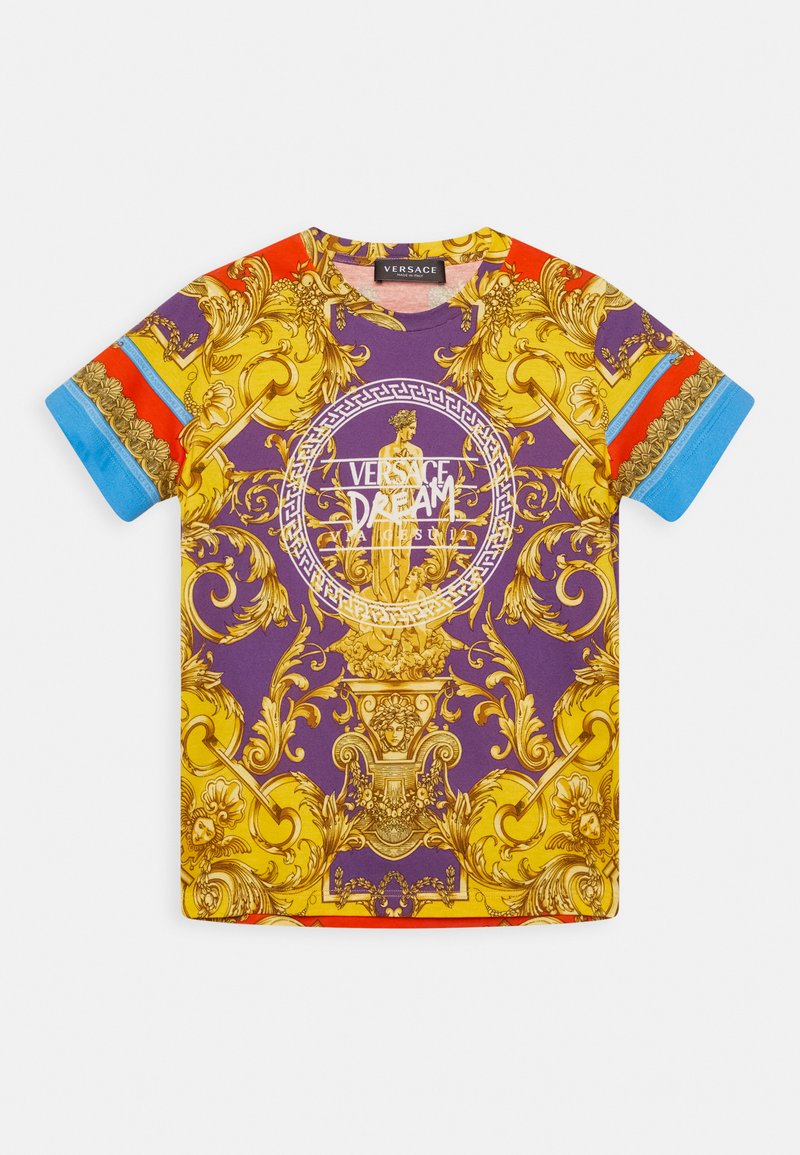 Versace TEE BAROCCO LOGO UNISEX Print Tshirt dark orchid/sun/multi
