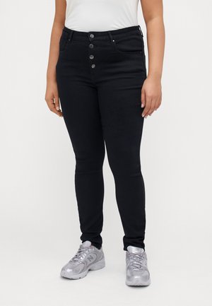 CARSTORM BUTTON PUSH UP - Jeans Skinny - washed black