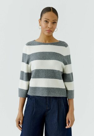 Oui, PULLOVER - Strickpullover - grey white