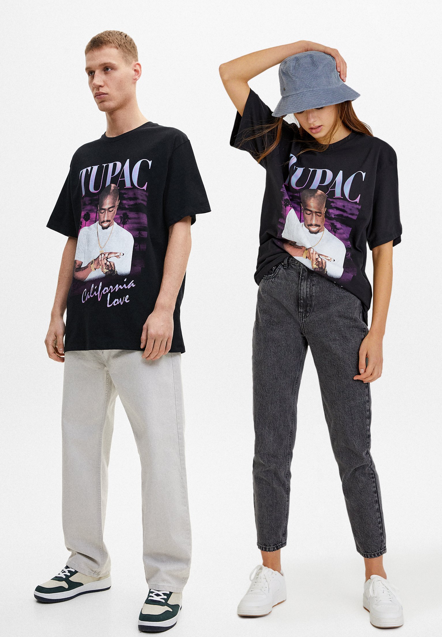 t-shirt pull and bear x 2pac shakur 100% original scan tembus web pnb,  Fesyen Pria, Pakaian , Atasan di Carousell