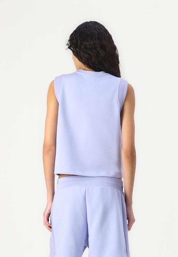 TERRY RELAXED CROPPED TANK - Top - purple mint3