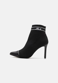 Bottines Femme Karl Lagerfeld KL43554F0S - Cuir Noir - Logo Signature - Neuves Avec Boîte
