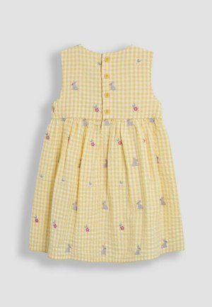 JoJo Maman Bébé REGULAR FIT - EMBROIDERED  - Jurk - yellow bunny