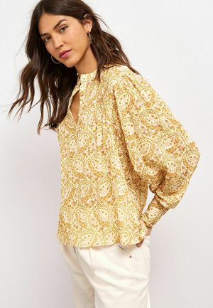SPARKLE LONG SLEEVE - Blus - olive green yellow paisley print