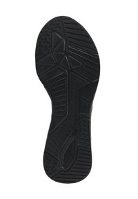 Czarna gumowa podeszwa buta z teksturowanym wzorem, posiadająca rowki oraz centralny wzór w kształcie gwiazdy dla lepszej przyczepności. Wytłoczone logo po boku.