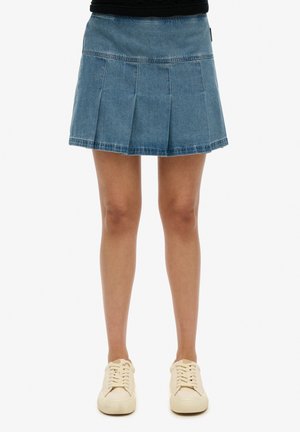 PLEATED PATCHED MINI - Minirok - vintage wash