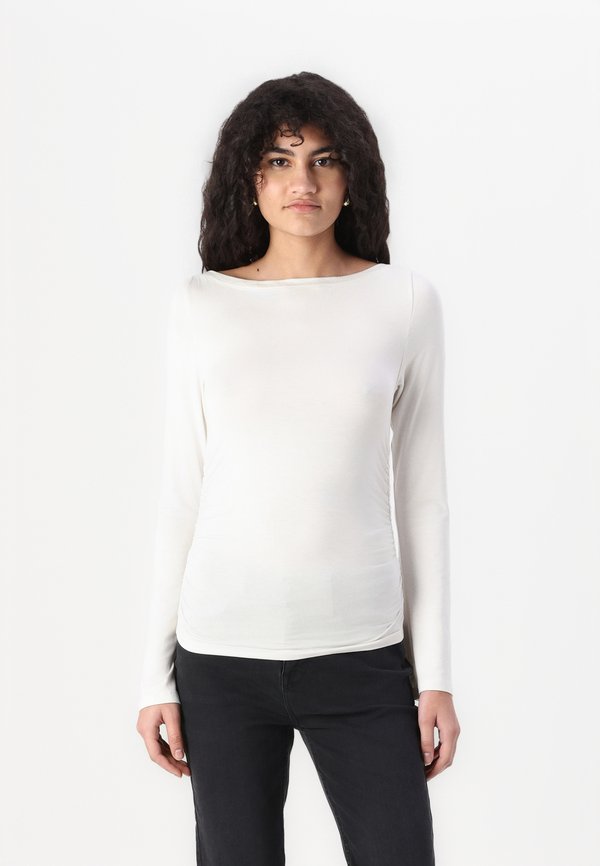 SOFT TOUCH BOATNECK TOP - Long sleeved top - tofu