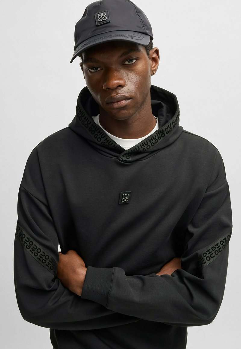 HUGO Sweat à capuche - black one/noir