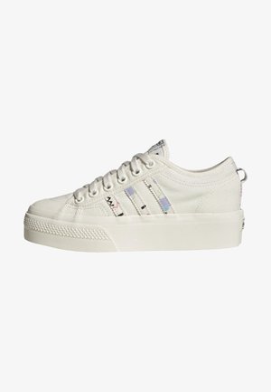 NIZZA PLATFORM - Sneakersy niskie - cloud white/cloud white/off white