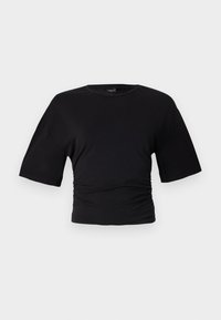 SOFT TOUCH RUCHED TEE - Jednoduché tričko - black