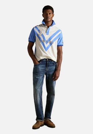 REGULAR FIT - EMBELLISHED  - Poloshirt - cream blue