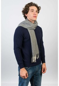 Dalle Piane Cashmere HERRINGBONE - Sjal / Tørklæder - grigio scuro