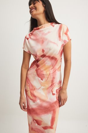 SHORT SLEEVE ANCLE DRESS - Žerzejové šaty - multicolored