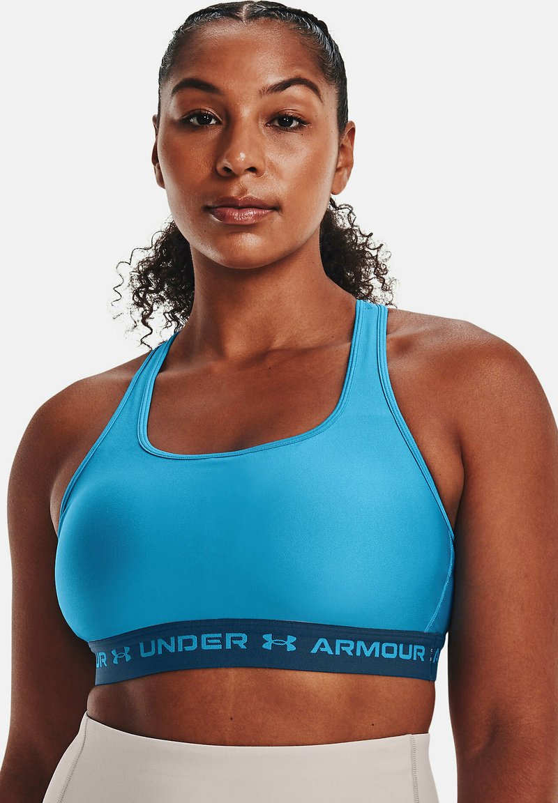 Under Armour CROSSBACK Medium support sports bra capri/yellow