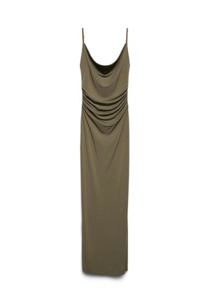 Terranova, LUNGO CON DRAPPEGGIO - Vestito di maglina - verde militare