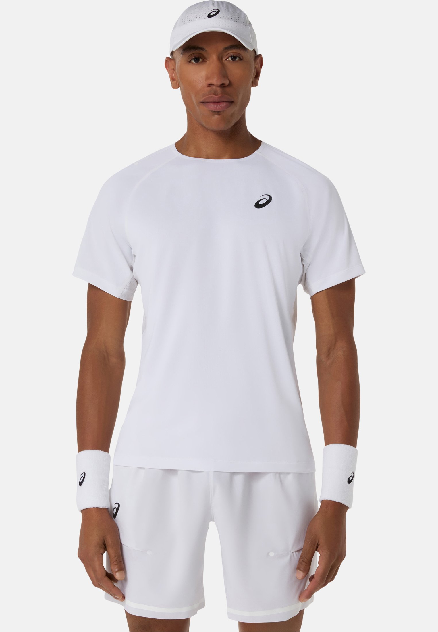 ASICS MATCH SS - Basic T-shirt - brilliant white/white - Zalando.ie