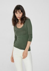 Tezenis RUND-AUSSCHNITT  - Top s dlouhým rukávem - grün w military green