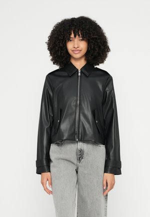 MOTO JACKET - Bunda z nepravej kože - black