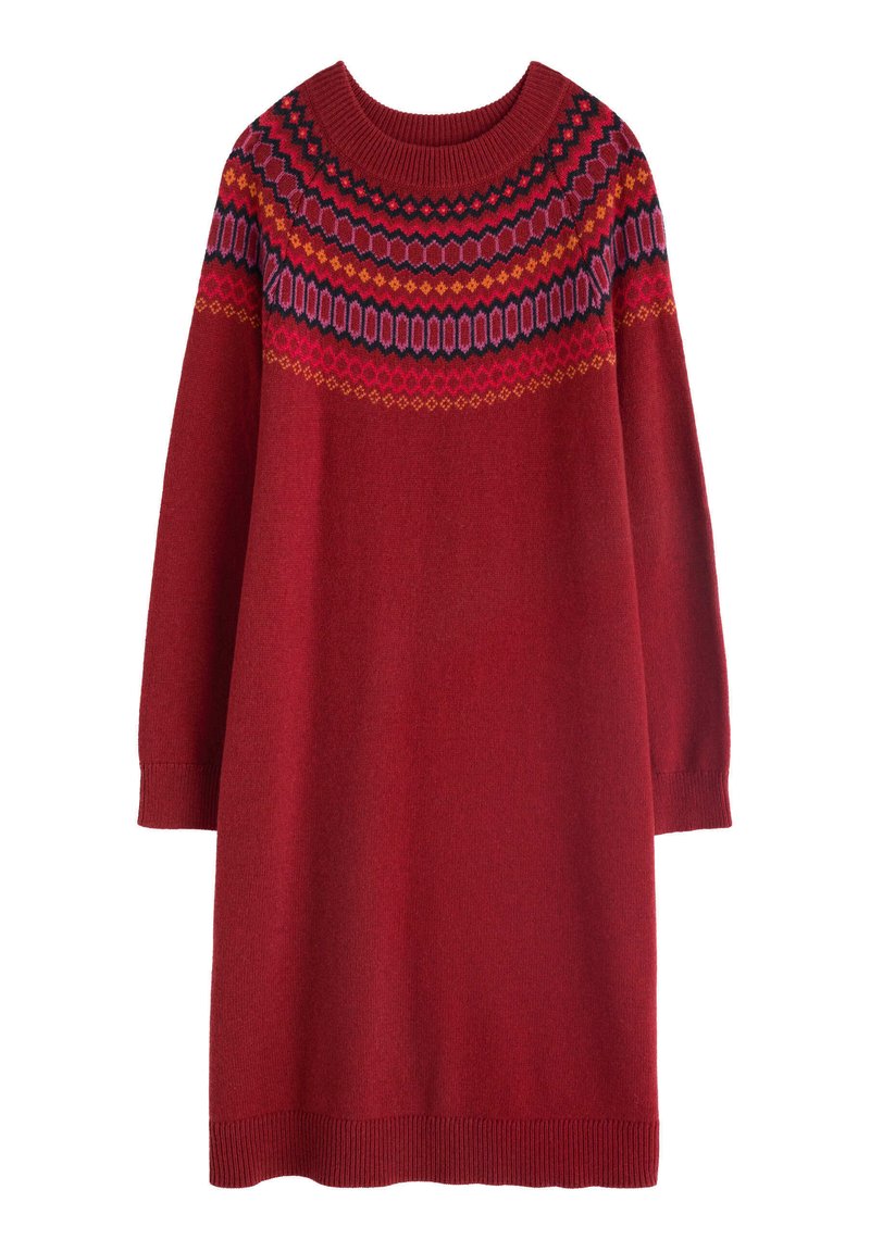 Seasalt Cornwall BIRD RING - Strickkleid - red modernist jam multi/rot ...