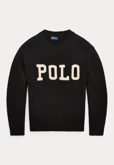 Polo Ralph Lauren LOGO CREWNECK SWEATER - Striktrøje - black/cream